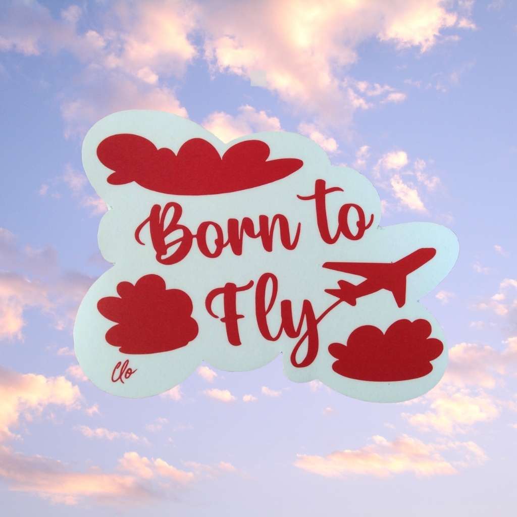 BORN TO FLY stickers